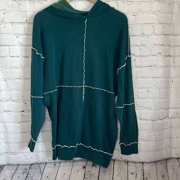 Wild Fable Women’s Oversized Green Inside Out Lightweight Hoodie size medium - Picture 1 of 5
